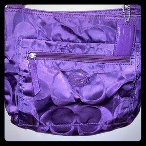 Coach Purple Canvas Crossbody Bag